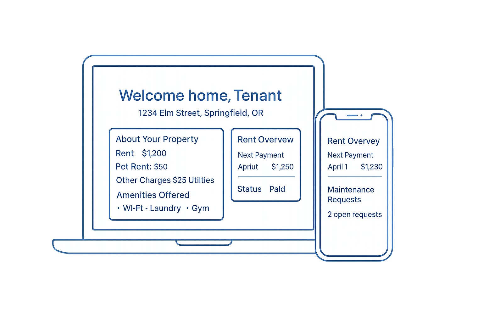 Chez-Moi dashboard render